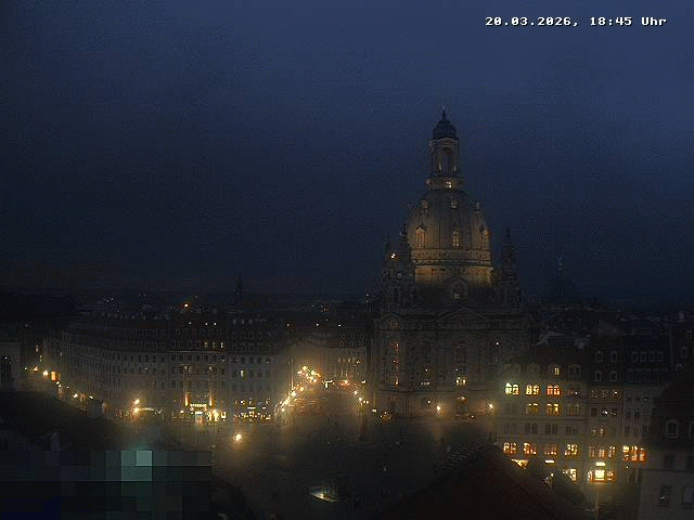 Archiv Foto Webcam Dresden - Frauenkirche und Neumarkt
