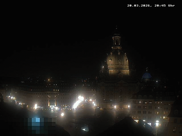 Archiv Foto Webcam Dresden - Frauenkirche und Neumarkt