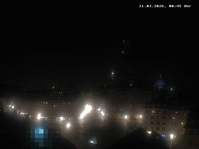 Archiv Foto Webcam Dresden - Frauenkirche und Neumarkt