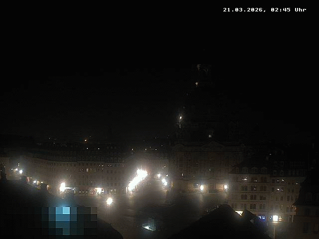 Archiv Foto Webcam Dresden - Frauenkirche und Neumarkt