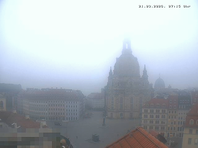 Archiv Foto Webcam Dresden - Frauenkirche und Neumarkt