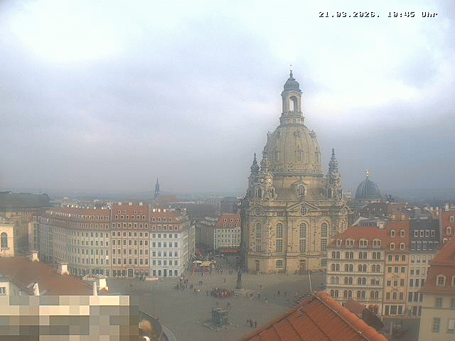 Archiv Foto Webcam Dresden - Frauenkirche und Neumarkt