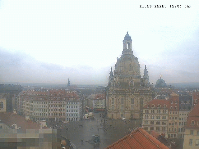 Archiv Foto Webcam Dresden - Frauenkirche und Neumarkt