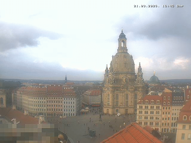 Archiv Foto Webcam Dresden - Frauenkirche und Neumarkt