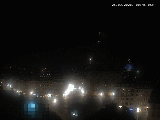 Archiv Foto Webcam Dresden - Frauenkirche und Neumarkt