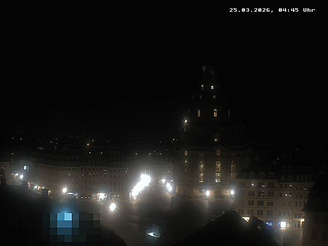 Archiv Foto Webcam Dresden - Frauenkirche und Neumarkt
