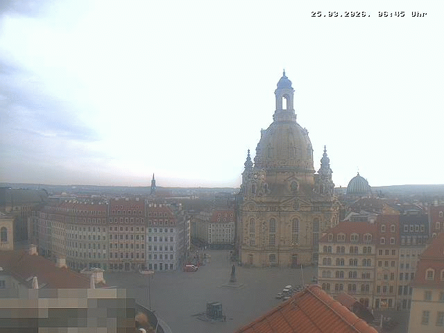 Archiv Foto Webcam Dresden - Frauenkirche und Neumarkt