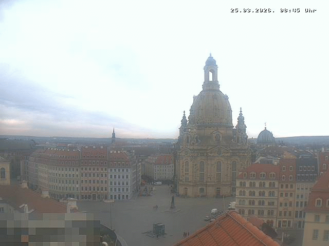 Archiv Foto Webcam Dresden - Frauenkirche und Neumarkt