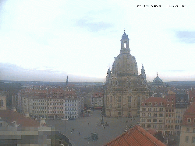 Archiv Foto Webcam Dresden - Frauenkirche und Neumarkt