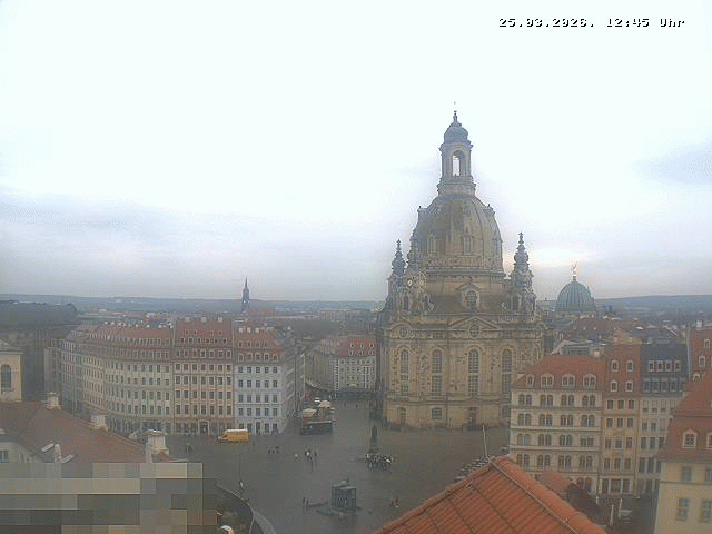 Archiv Foto Webcam Dresden - Frauenkirche und Neumarkt