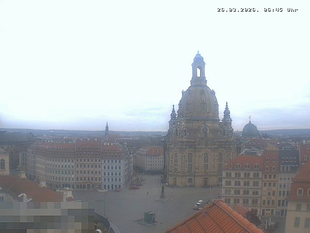Archiv Foto Webcam Dresden - Frauenkirche und Neumarkt