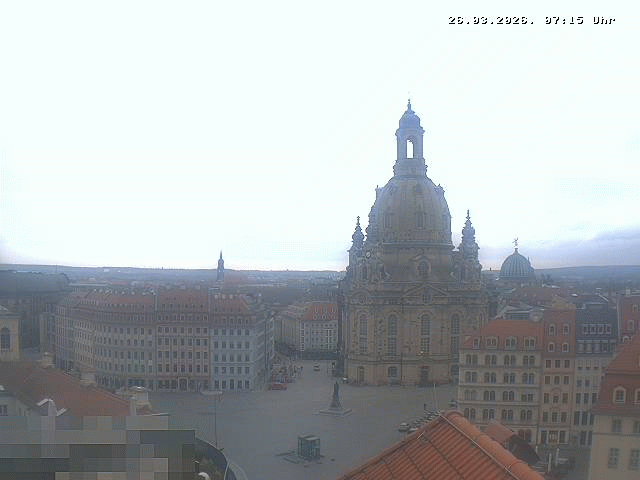 Archiv Foto Webcam Dresden - Frauenkirche und Neumarkt