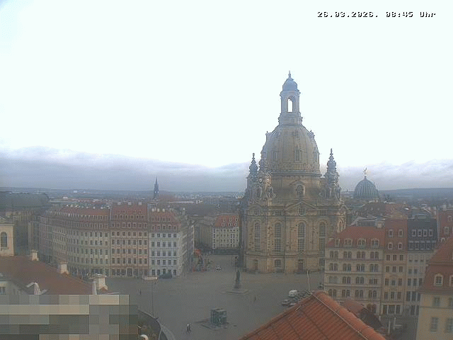 Archiv Foto Webcam Dresden - Frauenkirche und Neumarkt