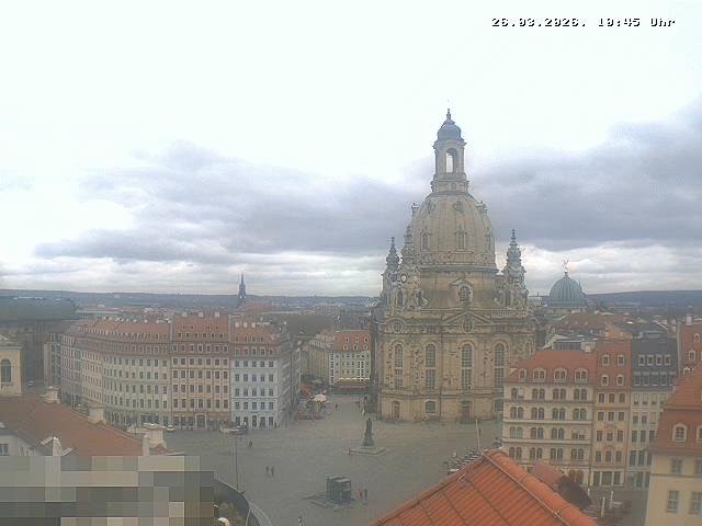 Archiv Foto Webcam Dresden - Frauenkirche und Neumarkt