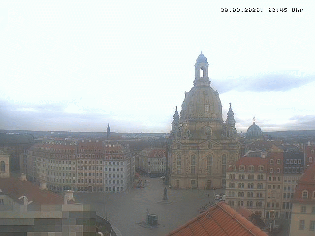 Archiv Foto Webcam Dresden - Frauenkirche und Neumarkt
