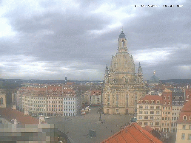 Archiv Foto Webcam Dresden - Frauenkirche und Neumarkt