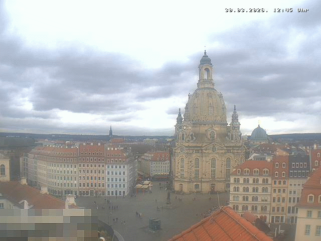 Archiv Foto Webcam Dresden - Frauenkirche und Neumarkt