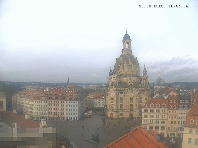 Archiv Foto Webcam Dresden - Frauenkirche und Neumarkt