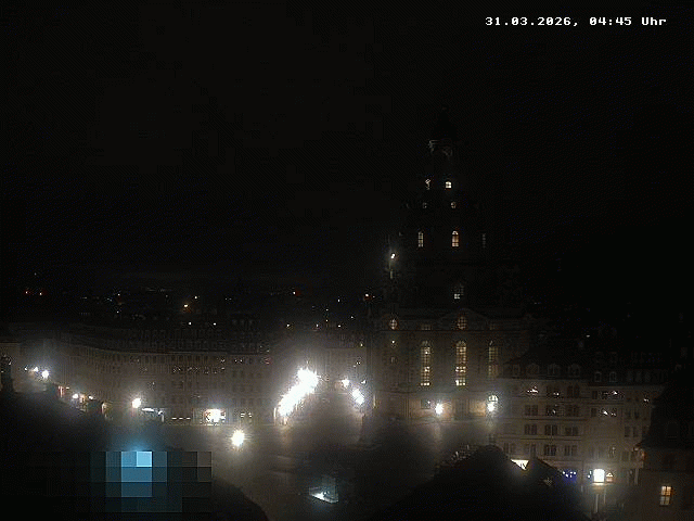 Archiv Foto Webcam Dresden - Frauenkirche und Neumarkt