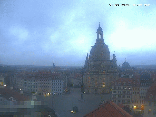 Archiv Foto Webcam Dresden - Frauenkirche und Neumarkt