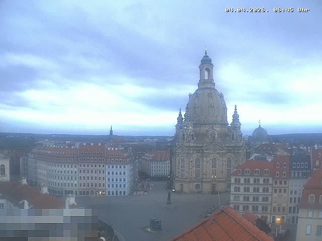 Archiv Foto Webcam Dresden - Frauenkirche und Neumarkt