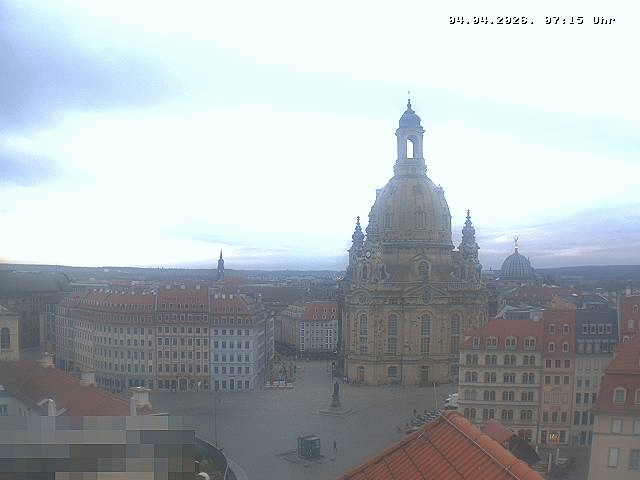 Archiv Foto Webcam Dresden - Frauenkirche und Neumarkt