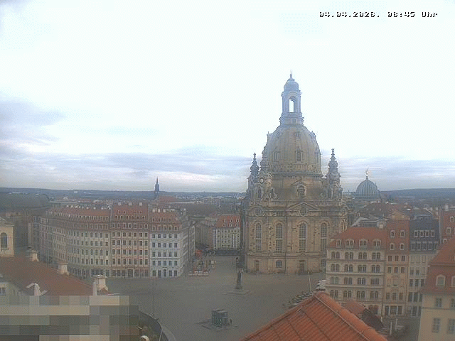 Archiv Foto Webcam Dresden - Frauenkirche und Neumarkt