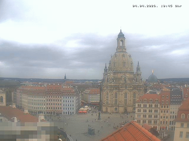 Archiv Foto Webcam Dresden - Frauenkirche und Neumarkt