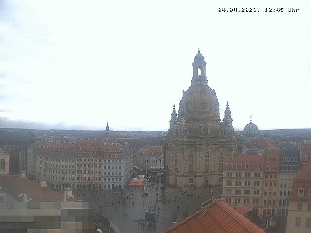 Archiv Foto Webcam Dresden - Frauenkirche und Neumarkt
