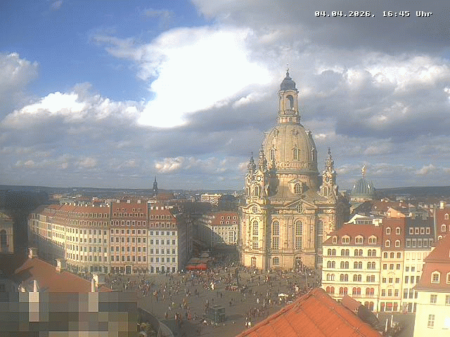Archiv Foto Webcam Dresden - Frauenkirche und Neumarkt