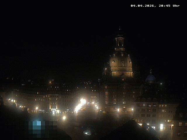 Archiv Foto Webcam Dresden - Frauenkirche und Neumarkt