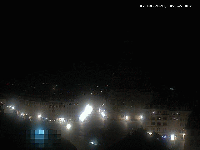 Archiv Foto Webcam Dresden - Frauenkirche und Neumarkt