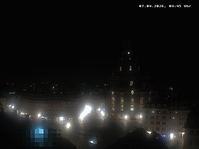 Archiv Foto Webcam Dresden - Frauenkirche und Neumarkt