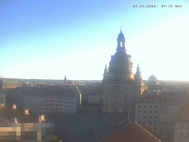 Archiv Foto Webcam Dresden - Frauenkirche und Neumarkt