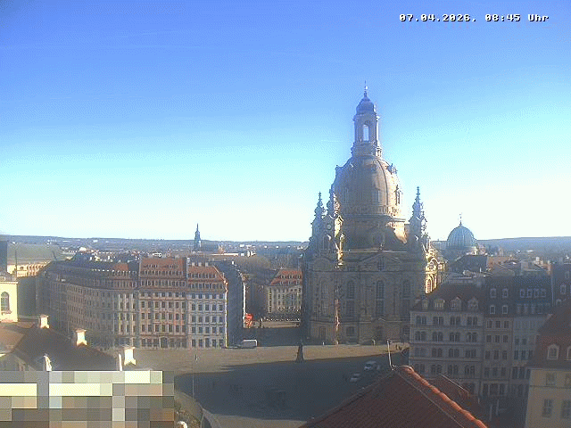 Archiv Foto Webcam Dresden - Frauenkirche und Neumarkt