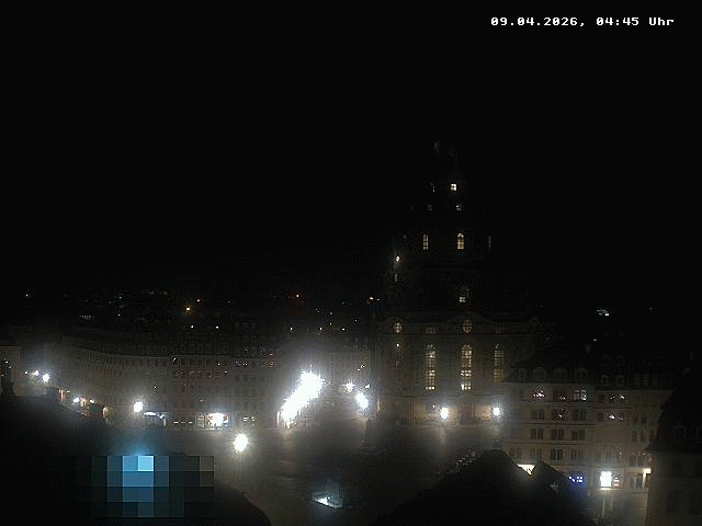 Archiv Foto Webcam Dresden - Frauenkirche und Neumarkt