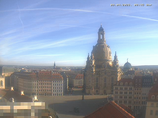 Archiv Foto Webcam Dresden - Frauenkirche und Neumarkt