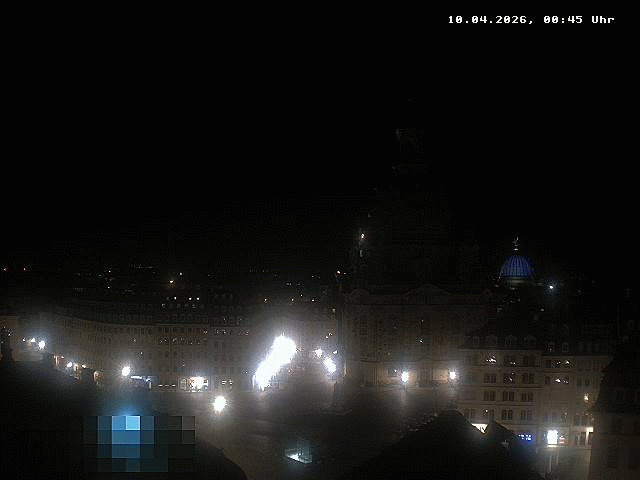 Archived image Webcam Dresden - Frauenkirche and Neumarkt square