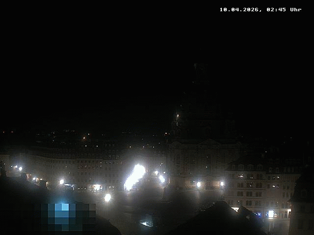 Archived image Webcam Dresden - Frauenkirche and Neumarkt square