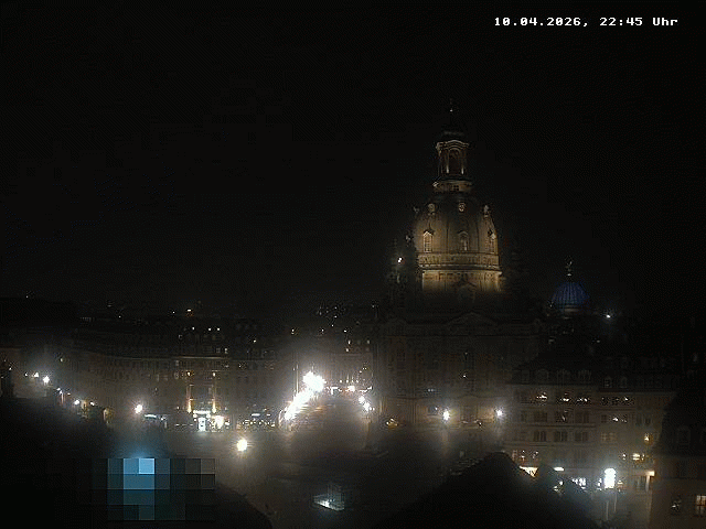 Archiv Foto Webcam Dresden - Frauenkirche und Neumarkt