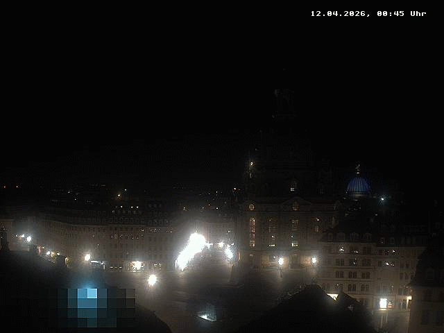 Archived image Webcam Dresden - Frauenkirche and Neumarkt square