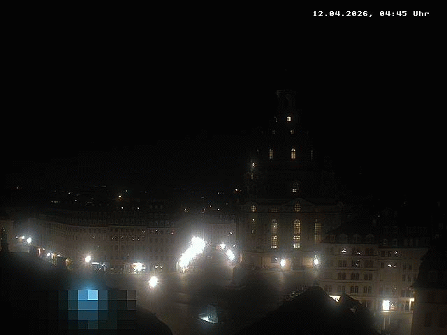 Archived image Webcam Dresden - Frauenkirche and Neumarkt square