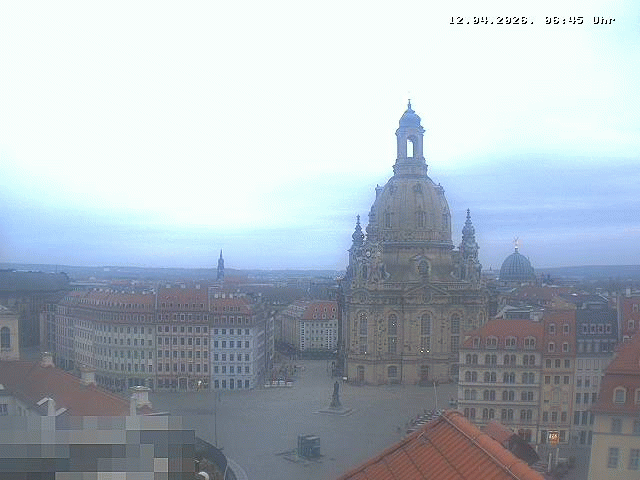 Archived image Webcam Dresden - Frauenkirche and Neumarkt square
