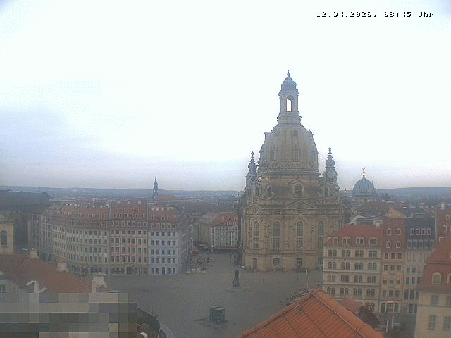 Archived image Webcam Dresden - Frauenkirche and Neumarkt square