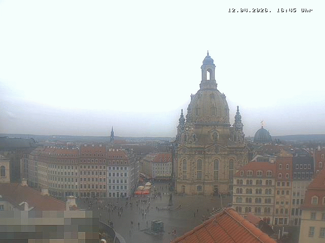 Archived image Webcam Dresden - Frauenkirche and Neumarkt square