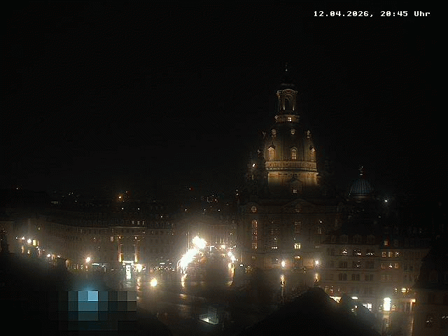 Archived image Webcam Dresden - Frauenkirche and Neumarkt square