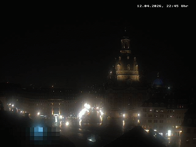 Archived image Webcam Dresden - Frauenkirche and Neumarkt square