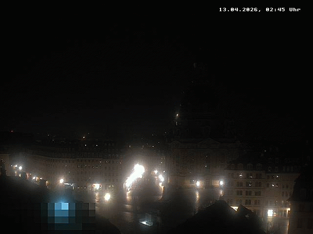 Archived image Webcam Dresden - Frauenkirche and Neumarkt square