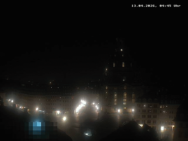 Archived image Webcam Dresden - Frauenkirche and Neumarkt square