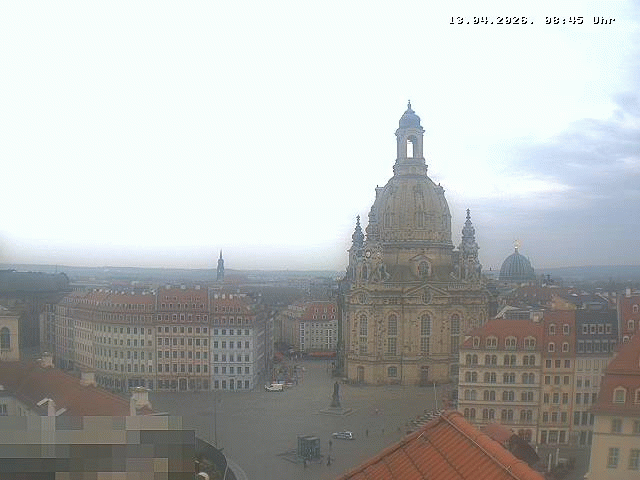 Archived image Webcam Dresden - Frauenkirche and Neumarkt square